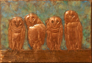 Four Barn Owls
